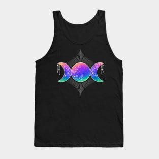 Triple moon Goddess Witch Wicca Symbol Tank Top